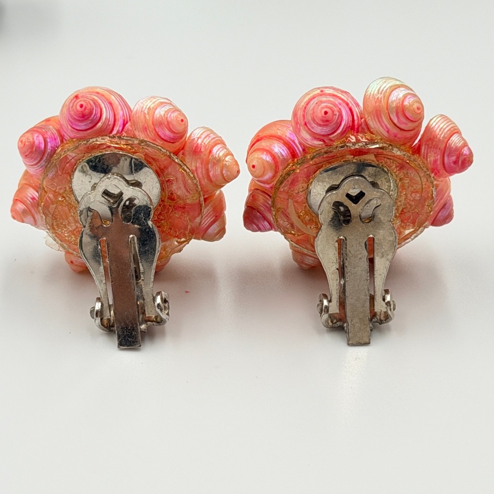 Vtg Japan Hong Kong Beaded Cluster Earrings‎ Lot 10 pairs Costume Jewelry Clip - Picture 5 of 16